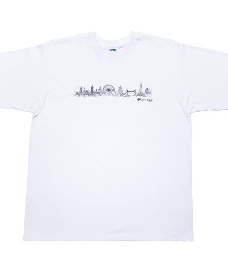 White T-Shirt with London Skyline