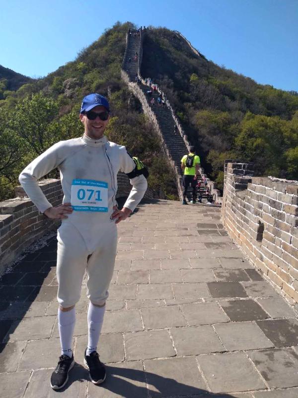 Running the Great Wall Marathon in fencing kit: the race